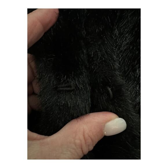 Fabulous furs Black Mink Faux Fur Hook Vest size 2 XL - Picture 10 of 16